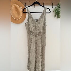 22 xxl northstyle dress embroidered boho smocked back preloved northstyle